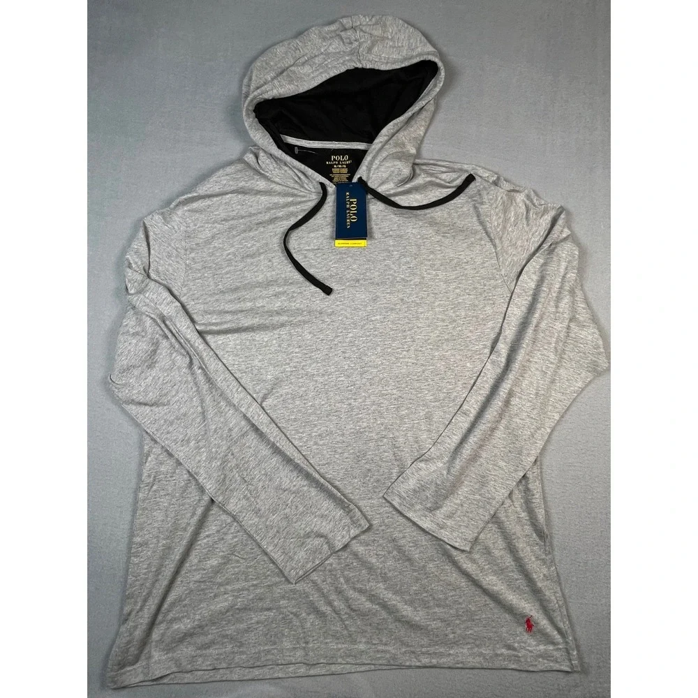 Polo Ralph‎ Lauren Men's Heather Gray Supreme Comfort Hoodie XL